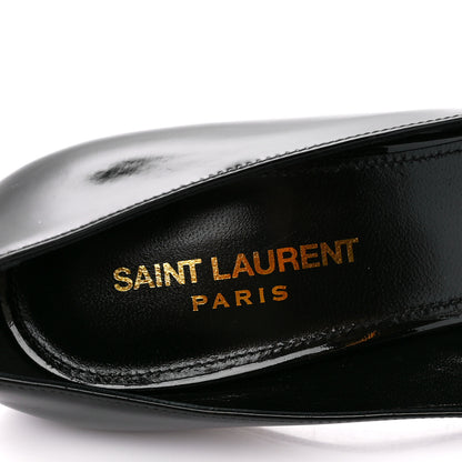 Saint Laurent Patent Calfskin Opyum 85 Pumps 39 Black Gold 7 of 9