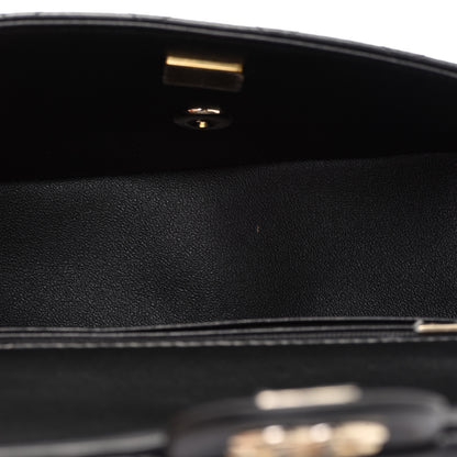 Chanel Lambskin Quilted Mini Top Handle Rectangular Flap Black 5 of 10