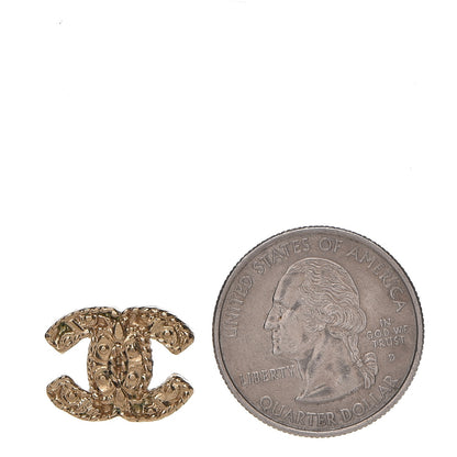 Chanel Textured CC Earrings Gold 2 of 4