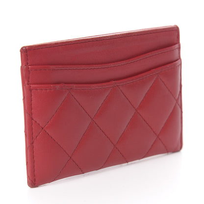 Chanel Lambskin Quilted Card Holder Red 3 of 12
