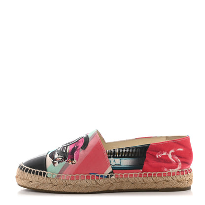 Chanel Fabric Patent CC Espadrilles 38 Multicolor Black 1 of 12