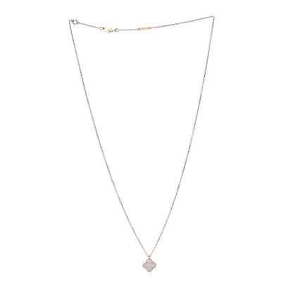 Van Cleef & Arpels 18K Yellow Gold Mother of Pearl Sweet Alhambra Pendant Necklace 3 of 7