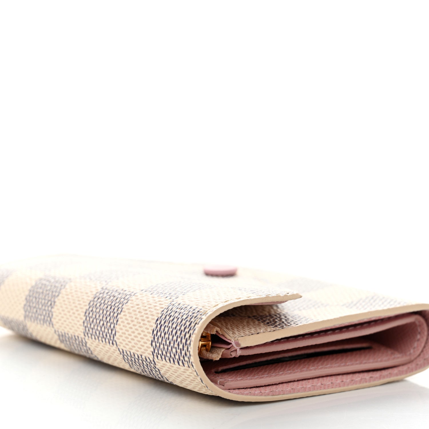 Louis Vuitton Damier Azur Victorine Wallet Rose Ballerine 8 of 11