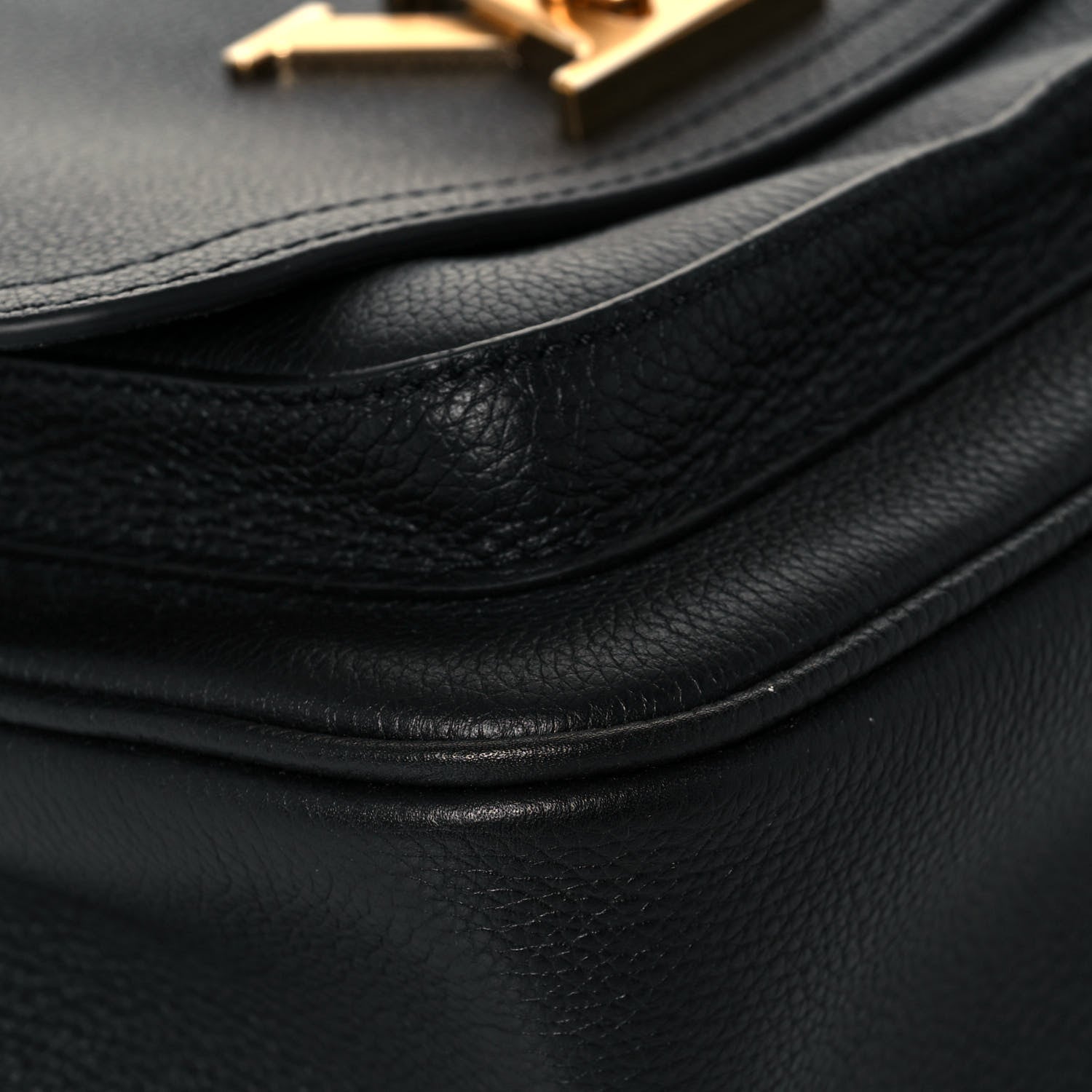 Louis Vuitton Grained Calfskin Lockme Chain Bag PM Black 7 of 11