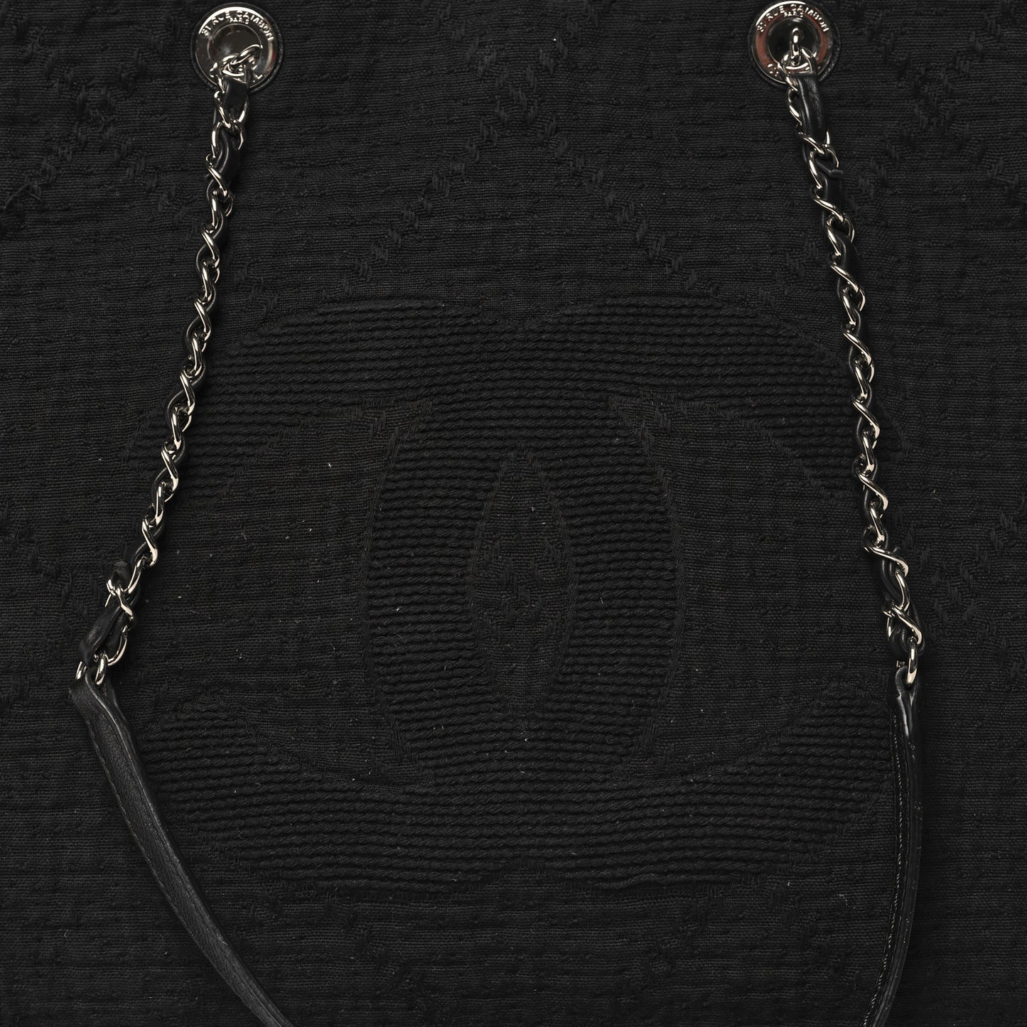 Canvas Extra Large Double Face Shopping Tote Black