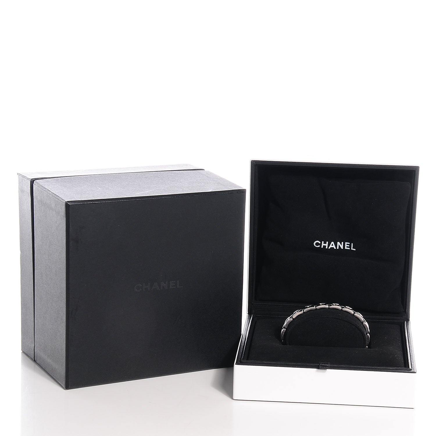 Chanel 18k White Gold Ceramic Ultra Bracelet Black 5 of 5