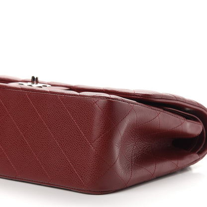 Chanel Caviar Quilted Jumbo Double Flap Dark Red 9 of 9