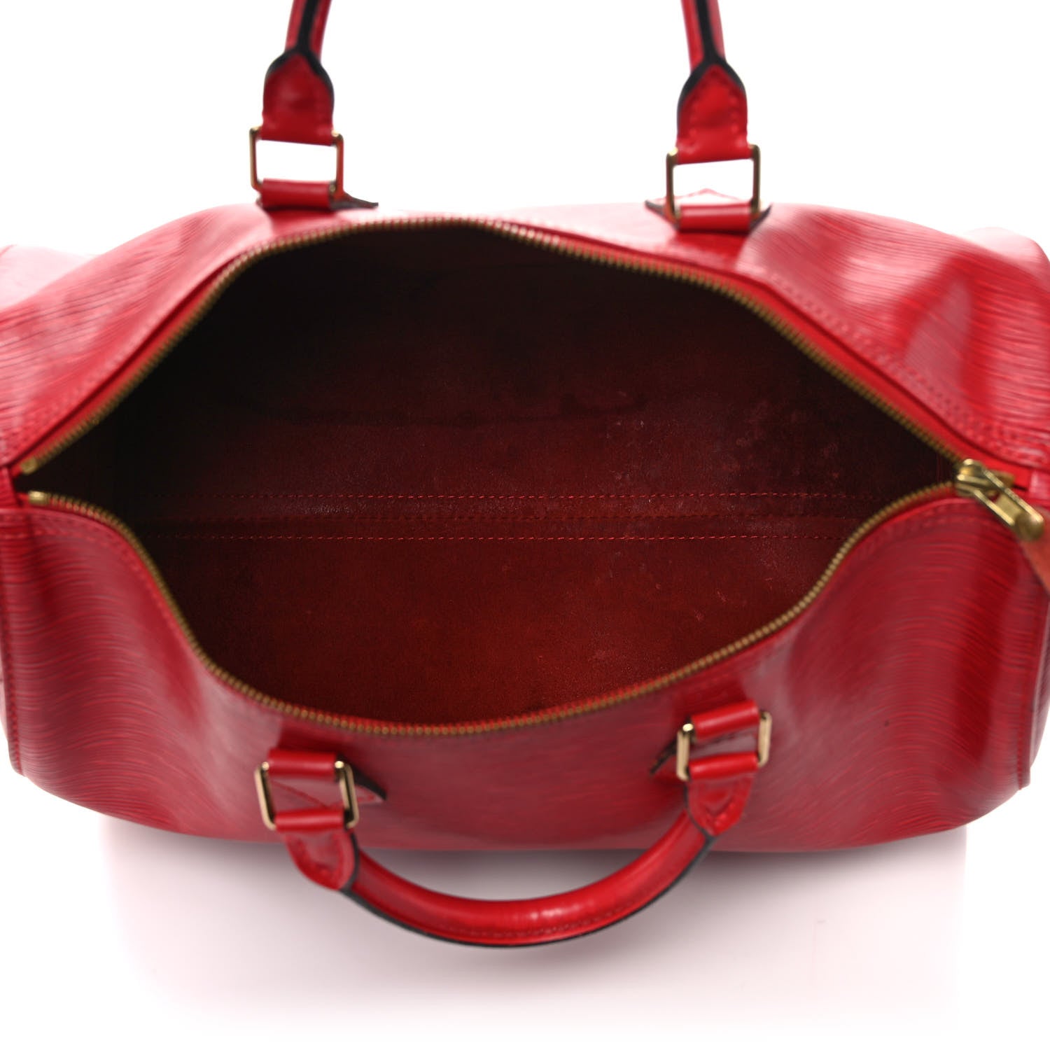 Louis Vuitton Epi Speedy 30 Castillan Red 5 of 14