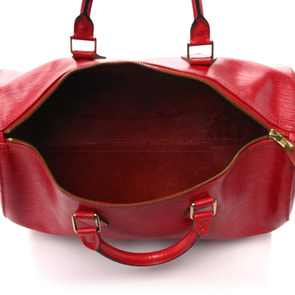 Louis Vuitton Epi Speedy 30 Castillan Red 5 of 14