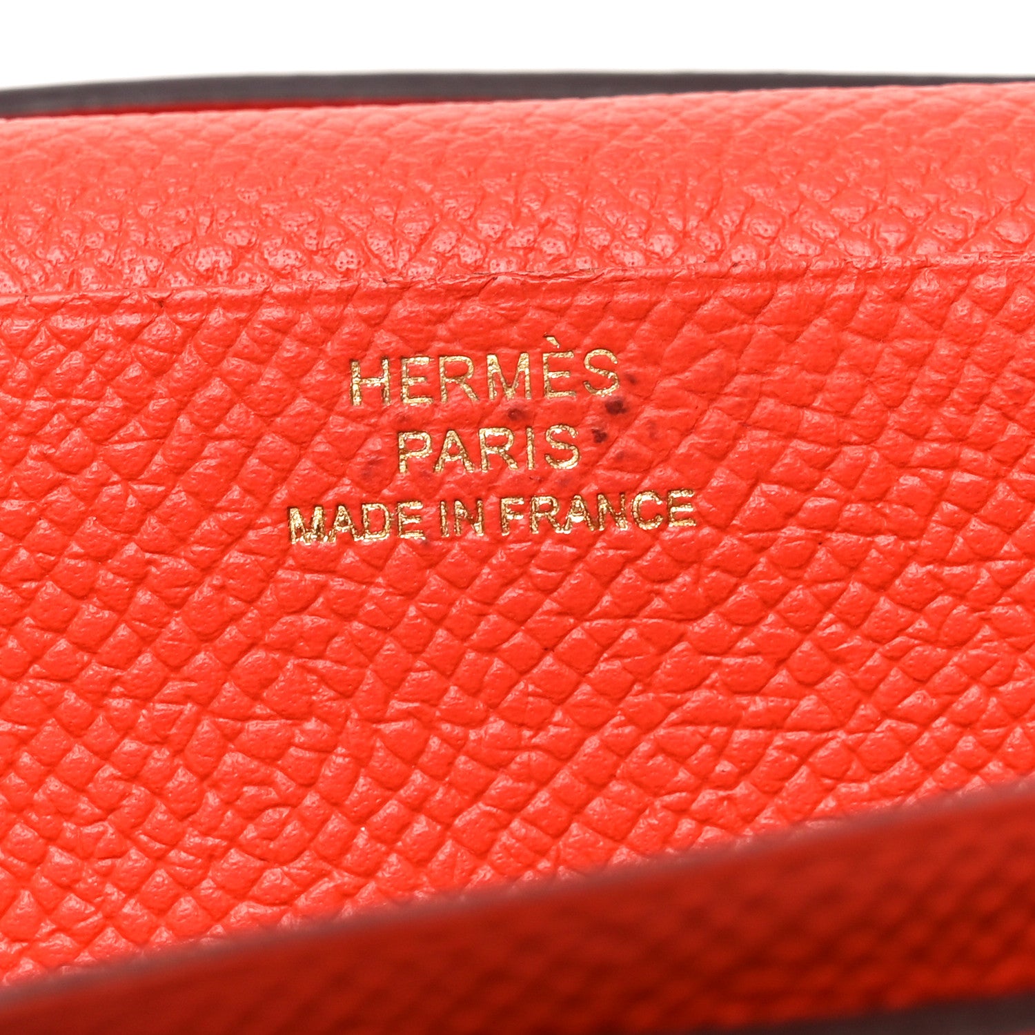 Hermes Epsom Bearn Gusset Wallet Orange Poppy 6 of 7
