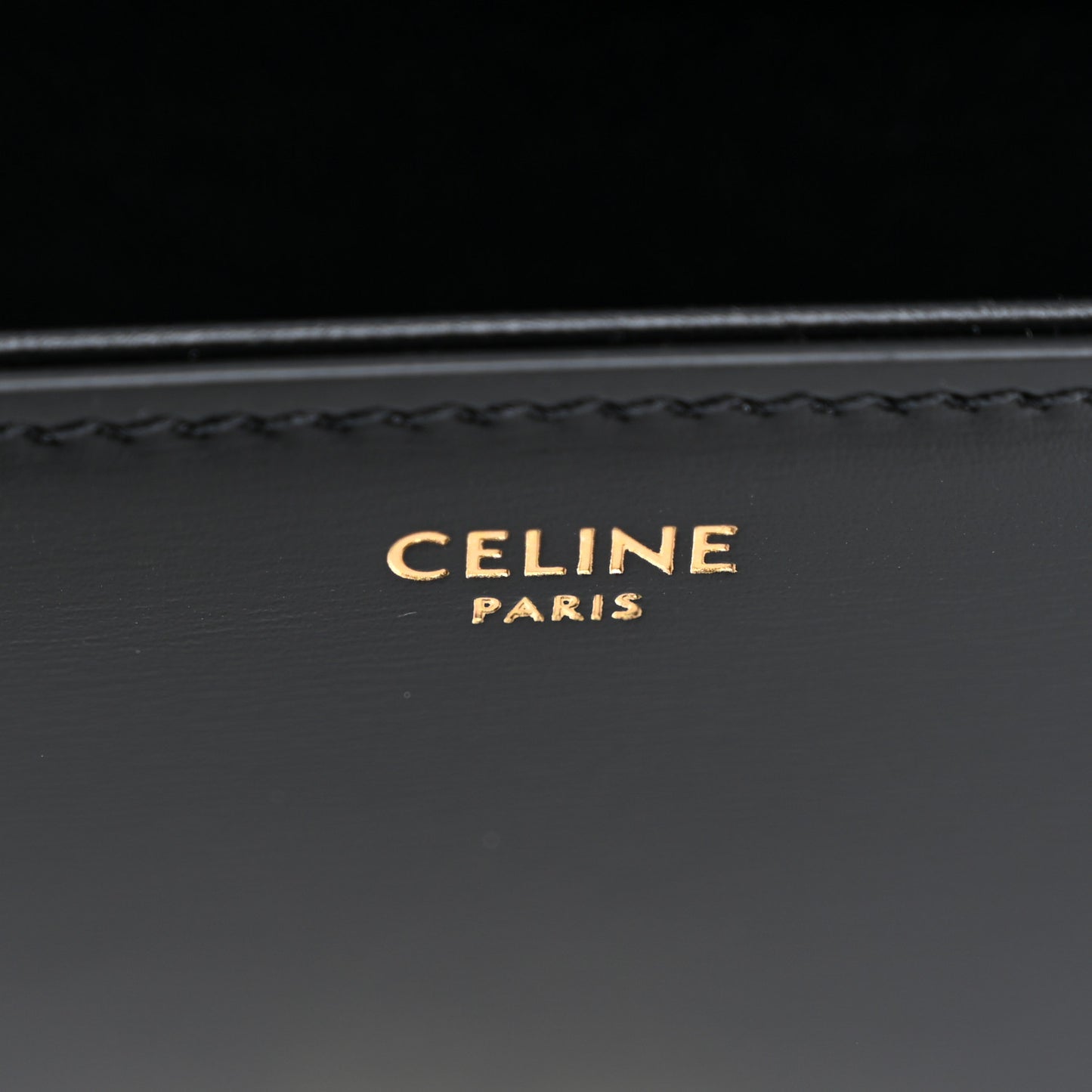 Shiny Calfskin Medium Triomphe Black