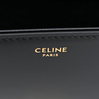Celine Shiny Calfskin Medium Triomphe Black 6 of 10
