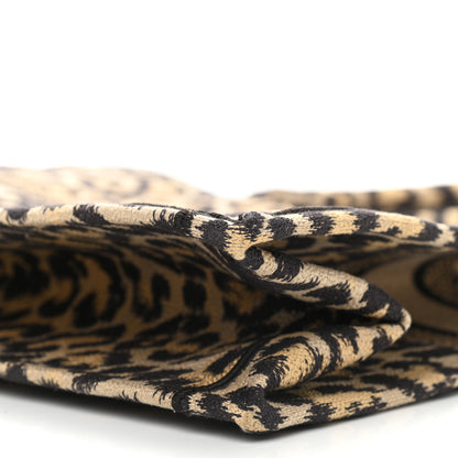 Christian Dior Canvas Mizza Embroidered Large Leopard Book Tote Beige 9 of 9