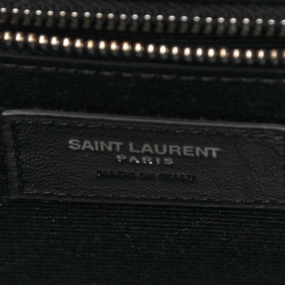 Saint Laurent Grain De Poudre Textured Mixed Matelasse Triquilt Large Monogram Satchel Cork 6 of 10