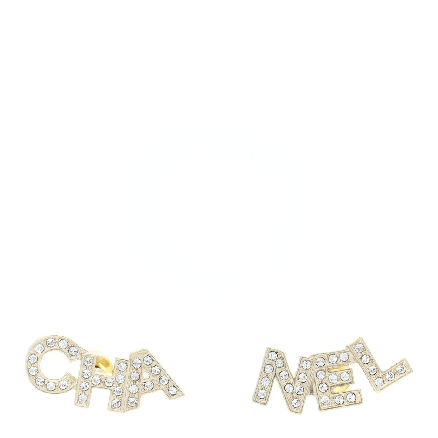 Crystal Pearl Signature Stud Earrings Gold