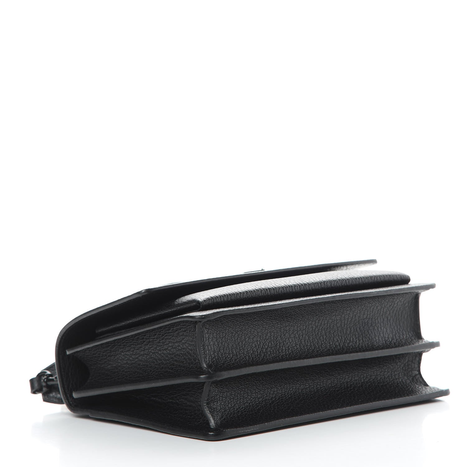 Saint Laurent Grained Calfskin Medium Monogram Sunset Black Ecru 4 of 10