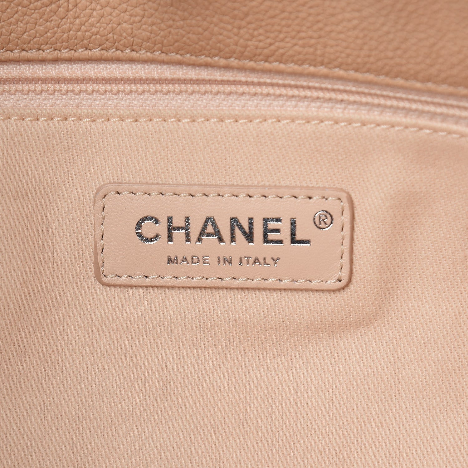 Chanel Grained Calfskin Stitched Large Braided With Style Hobo Beige 6 of 11