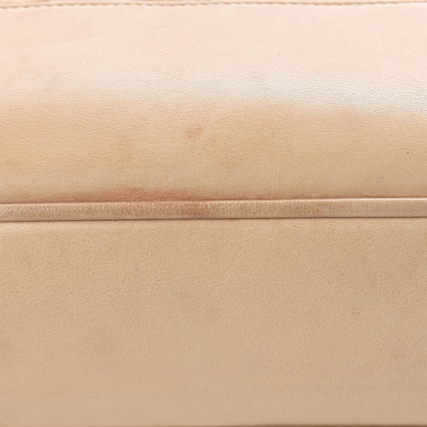 Lambskin Quilted Shopping Tote Beige