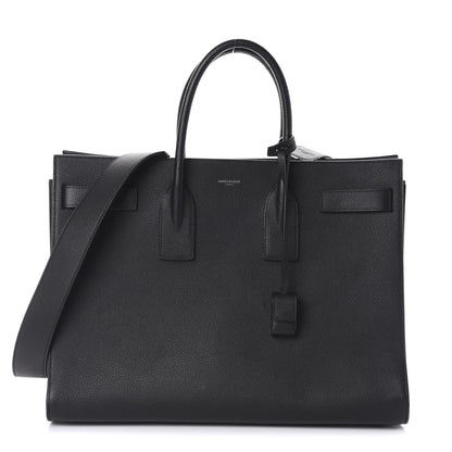 Saint Laurent Grained Calfskin Large Sac De Jour Carryall Black 1 of 10