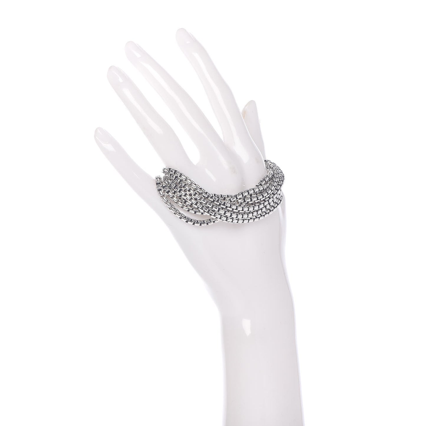 Sterling Silver Eight-Row Box Chain Bracelet