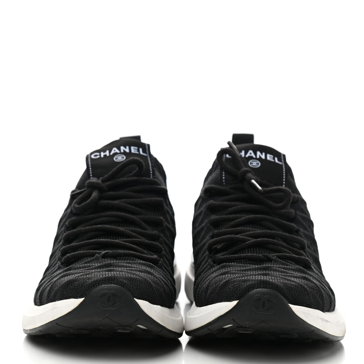 Fabric Logo Sneakers 38.5 Black