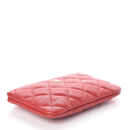 Chanel Caviar Quilted Small Cosmetic Case Red 4 of 7