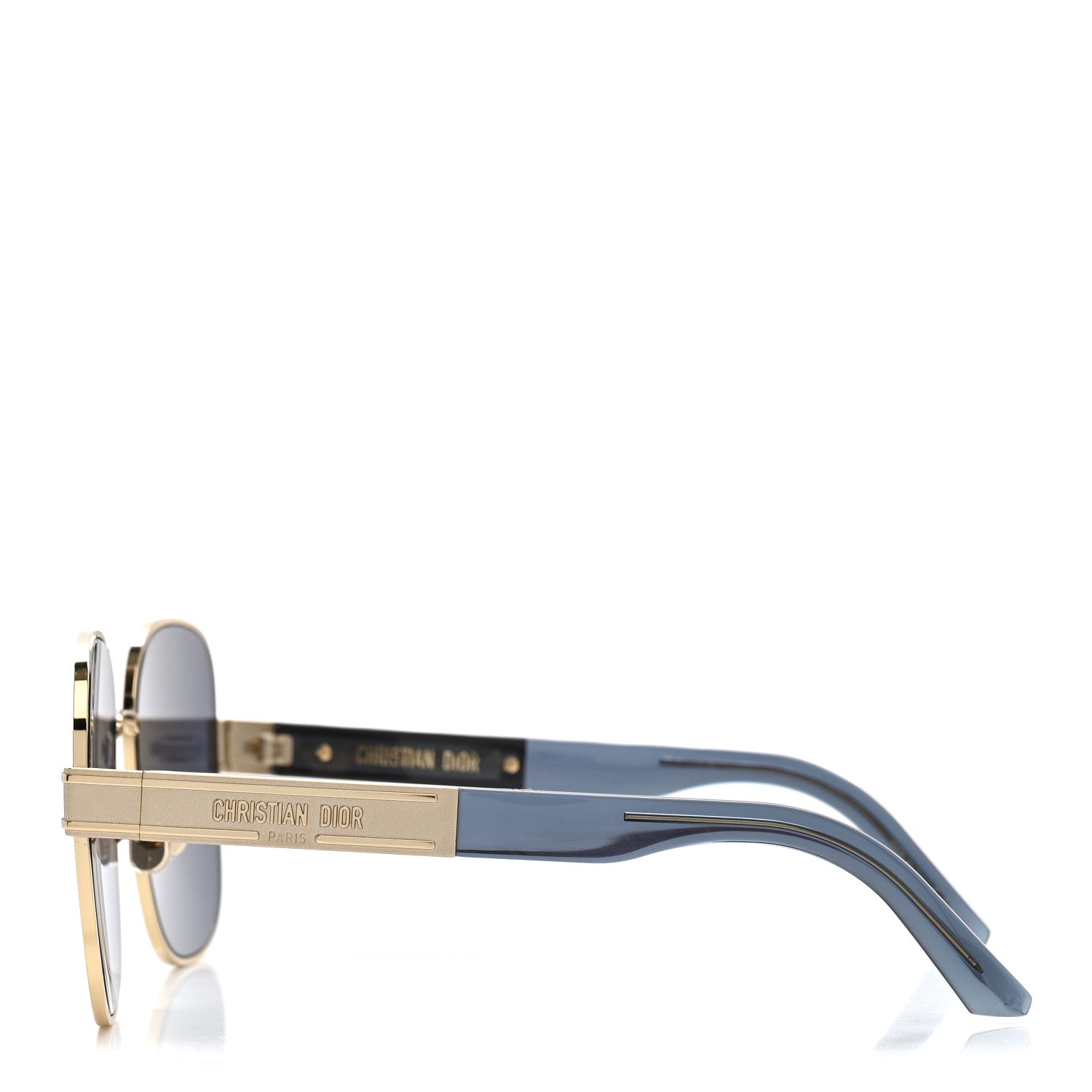 Christian Dior Diorsignature S5U Square Sunglasses Gold Blue 3 of 7