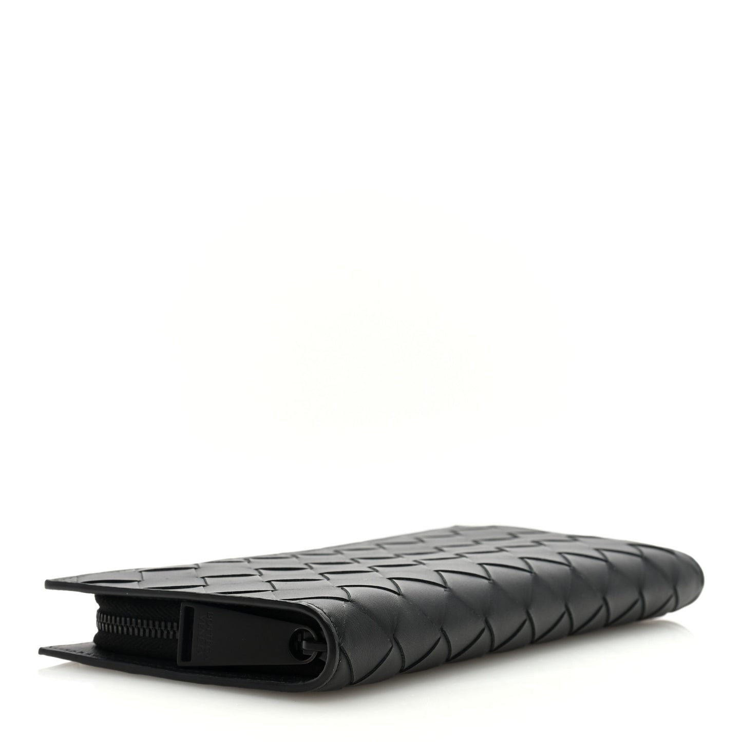 Nappa Intrecciato Zip Wallet Black