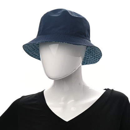 Hermes Cotton Bob Raoul Reversible Bucket Hat Indigo 9 of 14