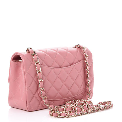 Chanel Lambskin Quilted Mini Rectangular Flap Pink 3 of 7