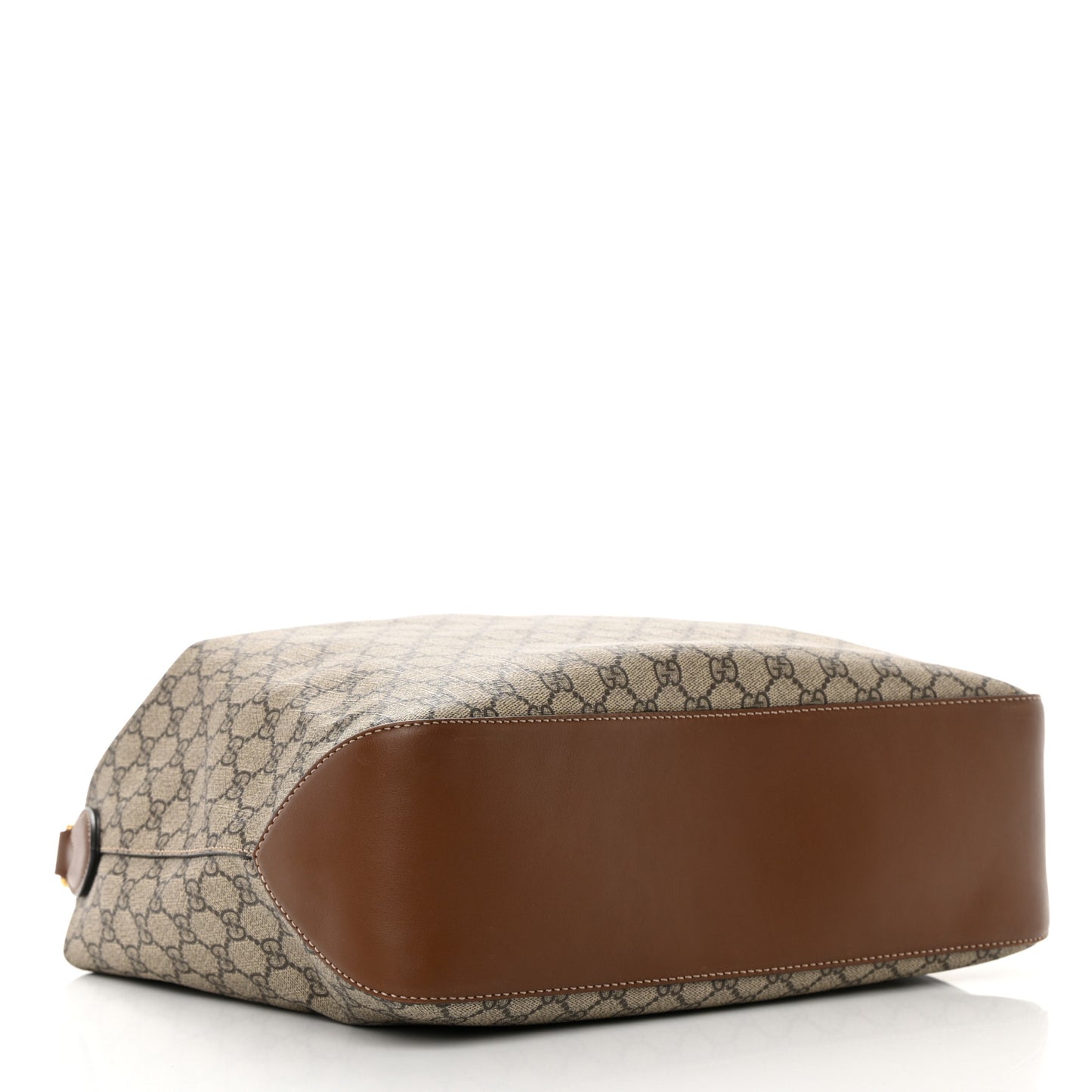 GG Supreme Monogram Large Linea A Hobo Light Brown