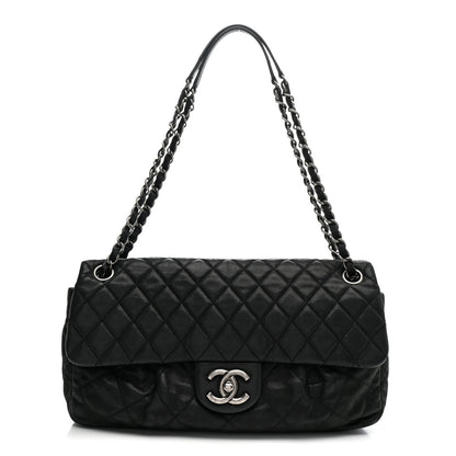 Chanel Iridescent Calfskin Quilted East West Flap Black 1 of 11