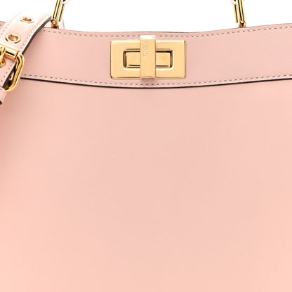 Fendi X VERSACE Vitello Seta Nappa Fendace FF Baroque Small Peekaboo I SEE U Satchel Rosa Confetto White Gold 8 of 10