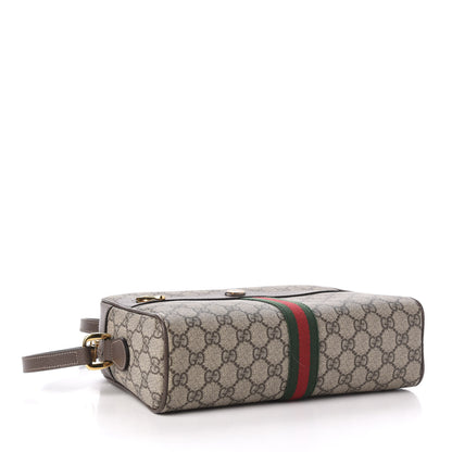 Gucci GG Supreme Monogram Web Small Ophidia Shoulder Bag Brown 4 of 11