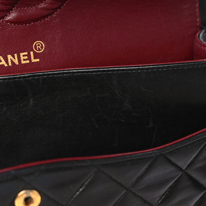 Chanel Lambskin Quilted Medium Double Flap Black 16 of 21