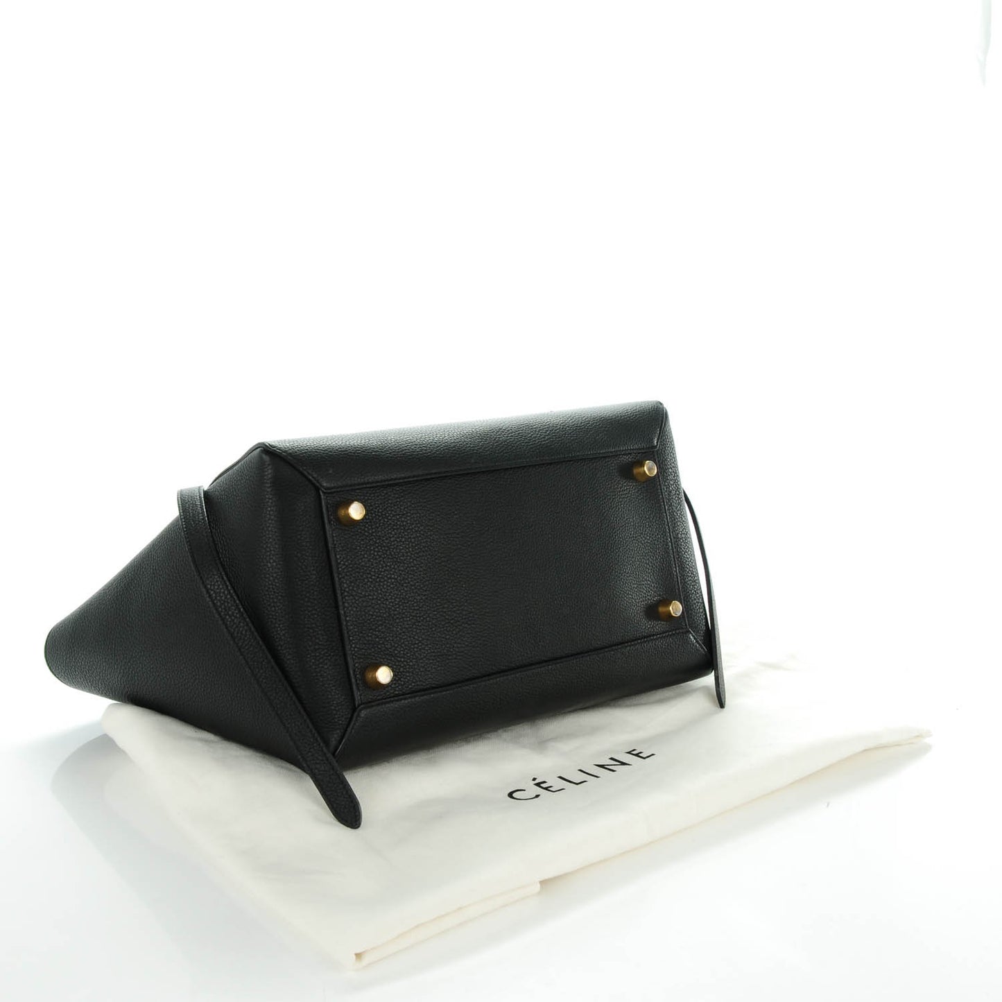Drummed Calfskin Small Belt Bag Black