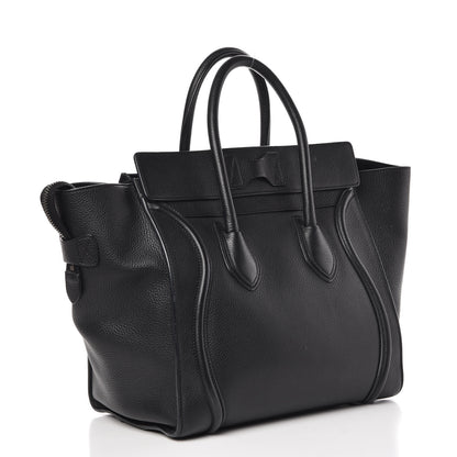 Celine Drummed Calfskin Mini Luggage Black 3 of 20