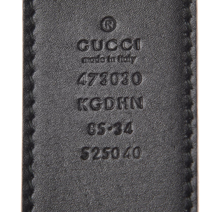 Gucci GG Supreme Monogram Selleria Interlocking G 37mm Belt 85 34 Beige Ebony Black 6 of 6