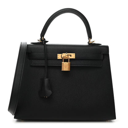 Hermes Epsom Kelly Sellier 25 Black 1 of 36