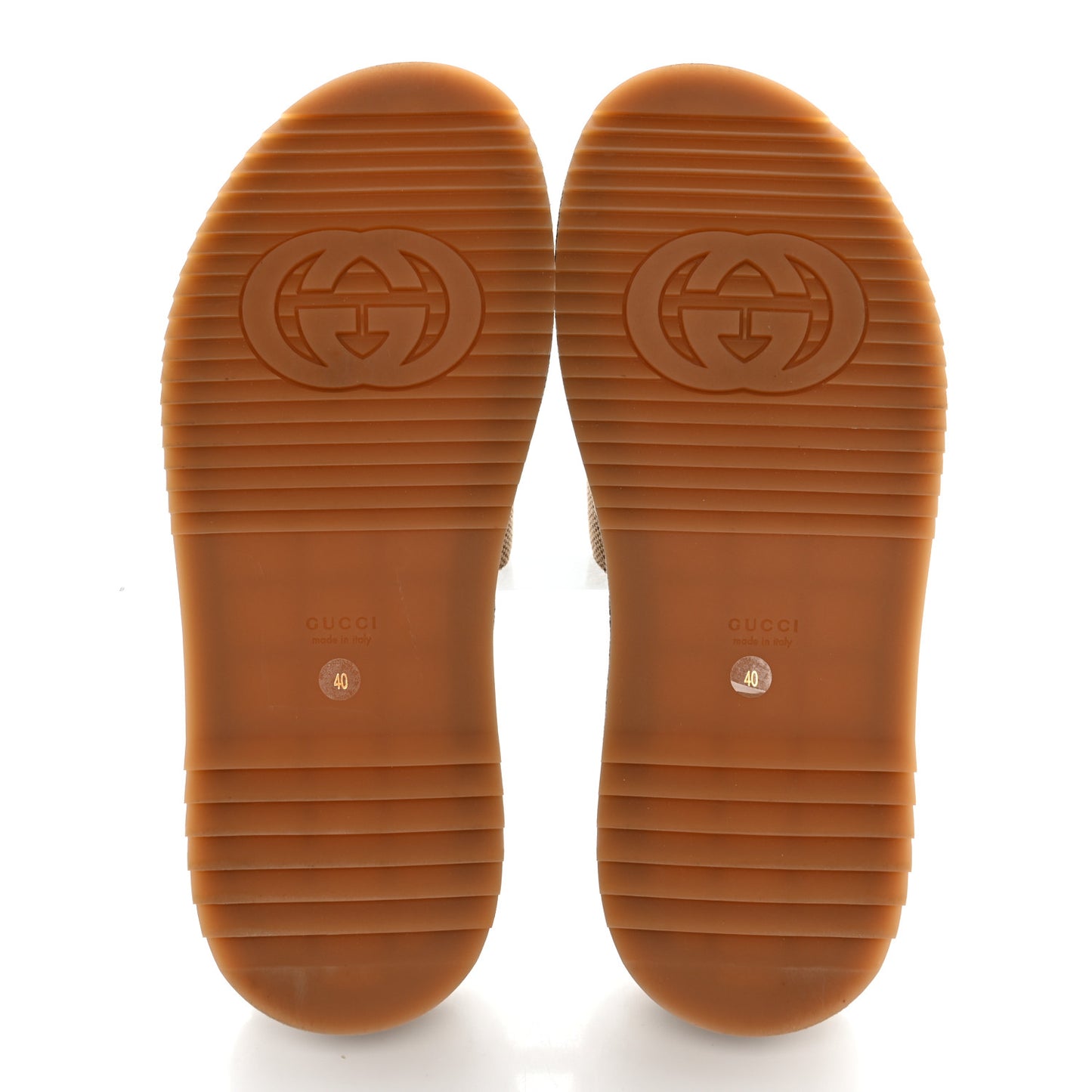 Monogram Maxi GG Angelina Platform 55mm Slide Sandals 40 Camel Ebony