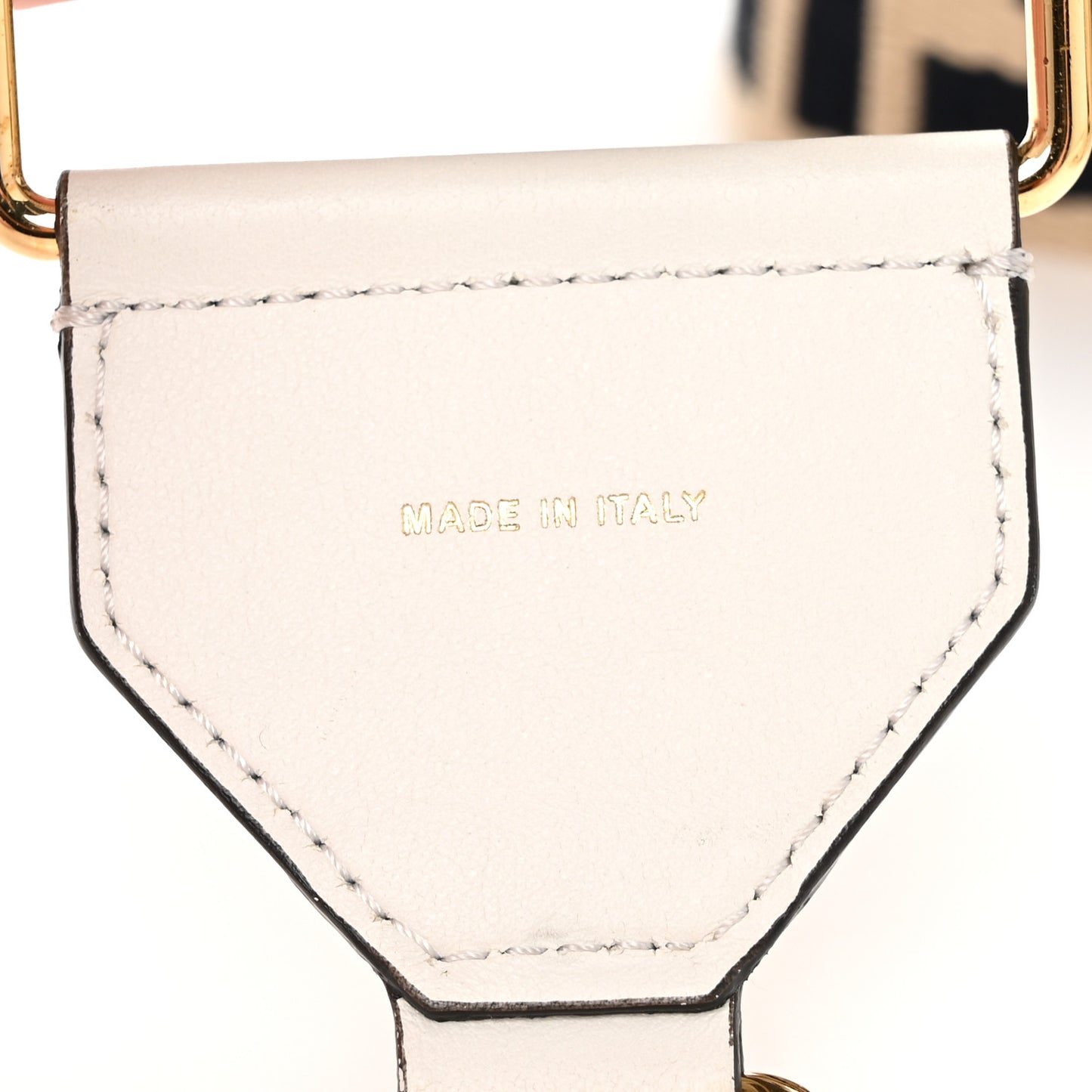 Jacquard Ribbon Vitello King FF Bi-Color Intreccio Adjustable Strap You Nuvola Midnight White Ice