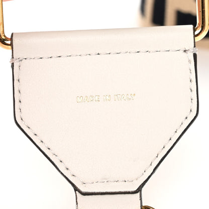 Fendi Jacquard Ribbon Vitello King FF Bi-Color Intreccio Adjustable Strap You Nuvola Midnight White Ice 5 of 6