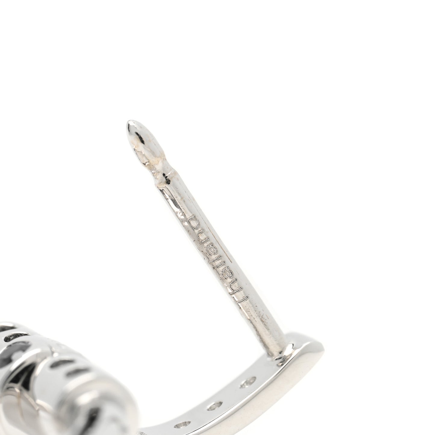 18K White Gold Diamond Classica Parisienne Oval Drop Earrings