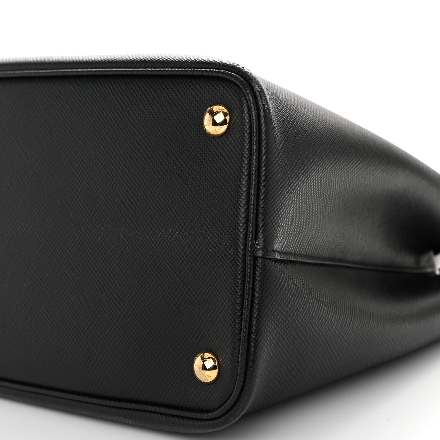 Prada Saffiano Cuir Medium Double Bag Black Fuoco 10 of 11