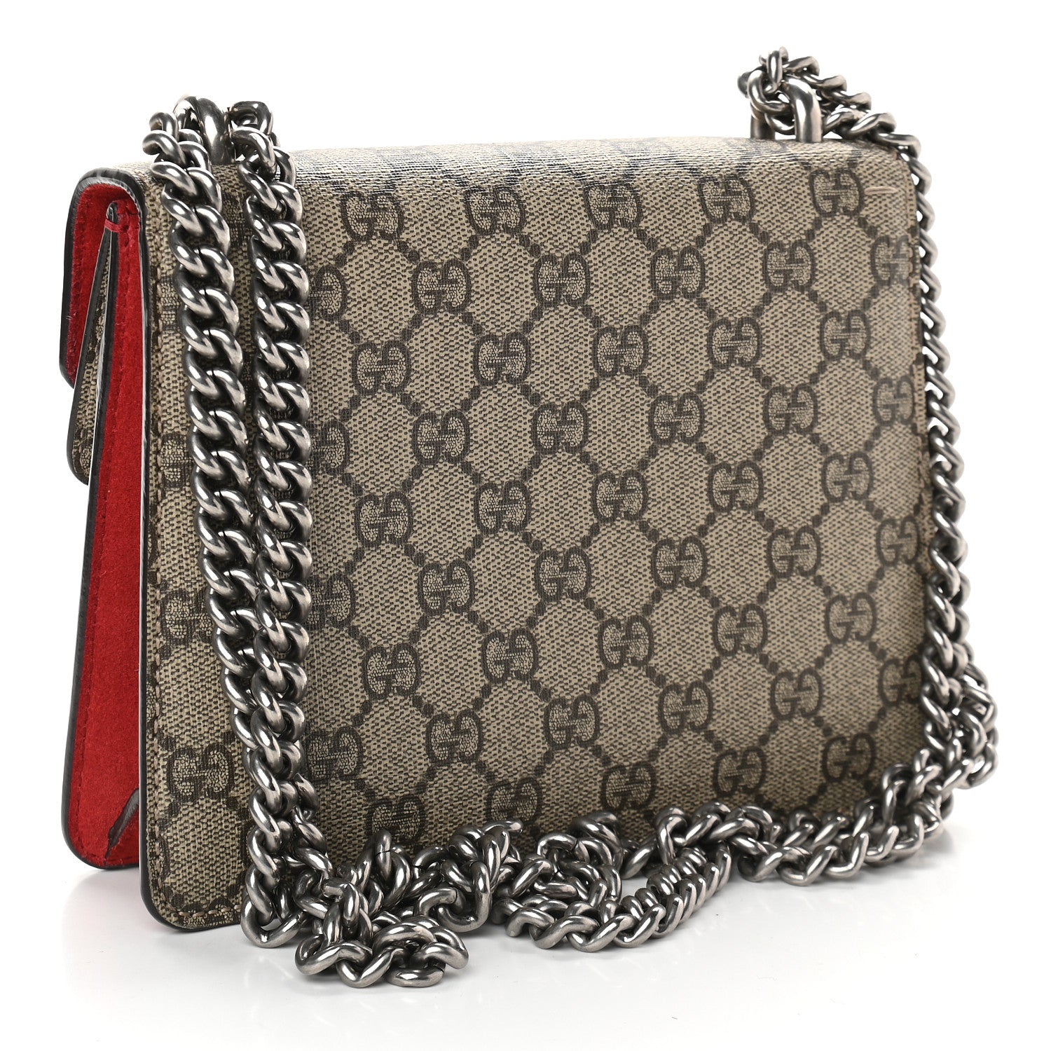 Gucci GG Supreme Monogram Mini Dionysus Shoulder Bag Hibiscus Red 3 of 11