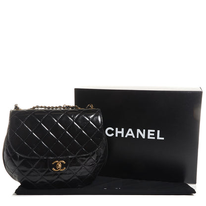 Chanel Calfskin Quilted Medium Bubble CC Flap Bag Black 3 of 9
