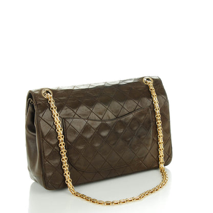 Chanel Lambskin Quilted Bijoux Chain Medium Double Flap Brown 3 of 7