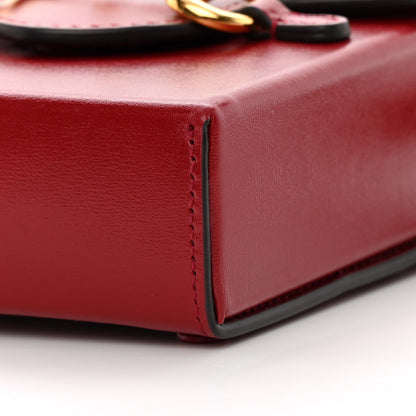 Gucci Boarded Plutone Calfskin Mini Horsebit 1955 Crossbody Bag New Cherry Red 10 of 12