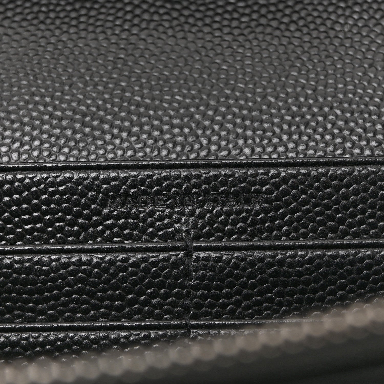 Saint Laurent Grain De Poudre Matelasse Chevron Monogram Monochrome Chain Wallet Black 7 of 12