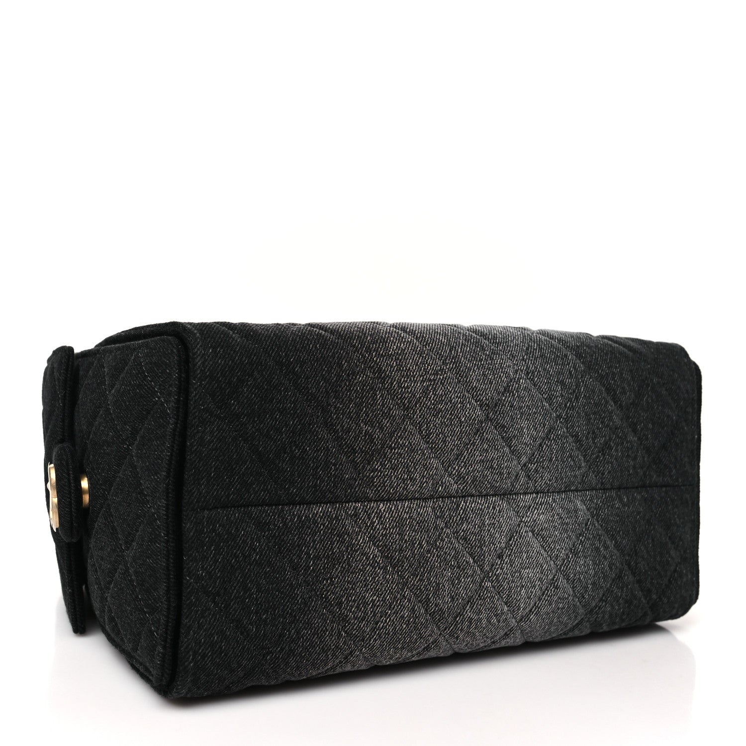 Chanel Washed Denim Quilted Small Chanel 25 Handbag Black 4 of 10
